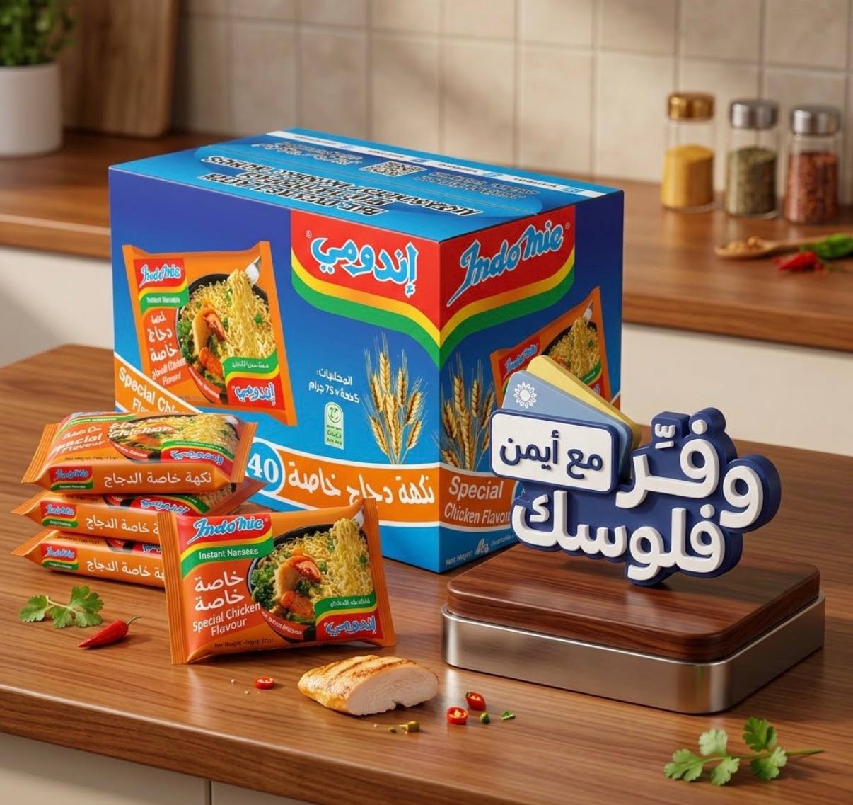 Indomie special chicken flavor, 40 pieces x 75 grams