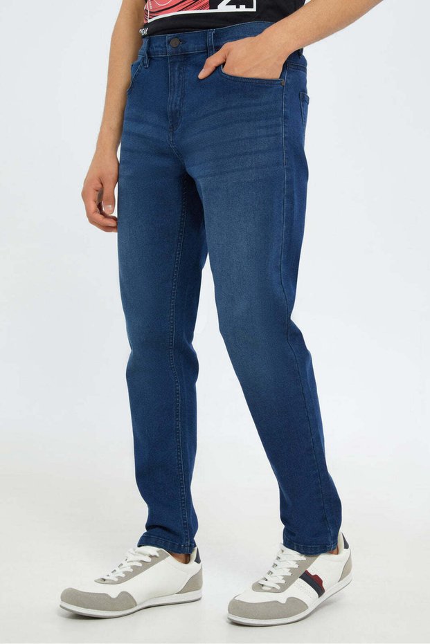 Men's Dark Blue Slim Fit Jeans