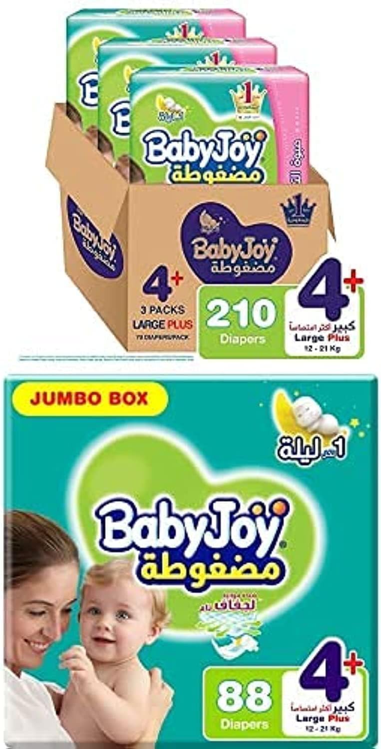 Baby Joy diaper, size 4 - 88 diapers + 210 diapers