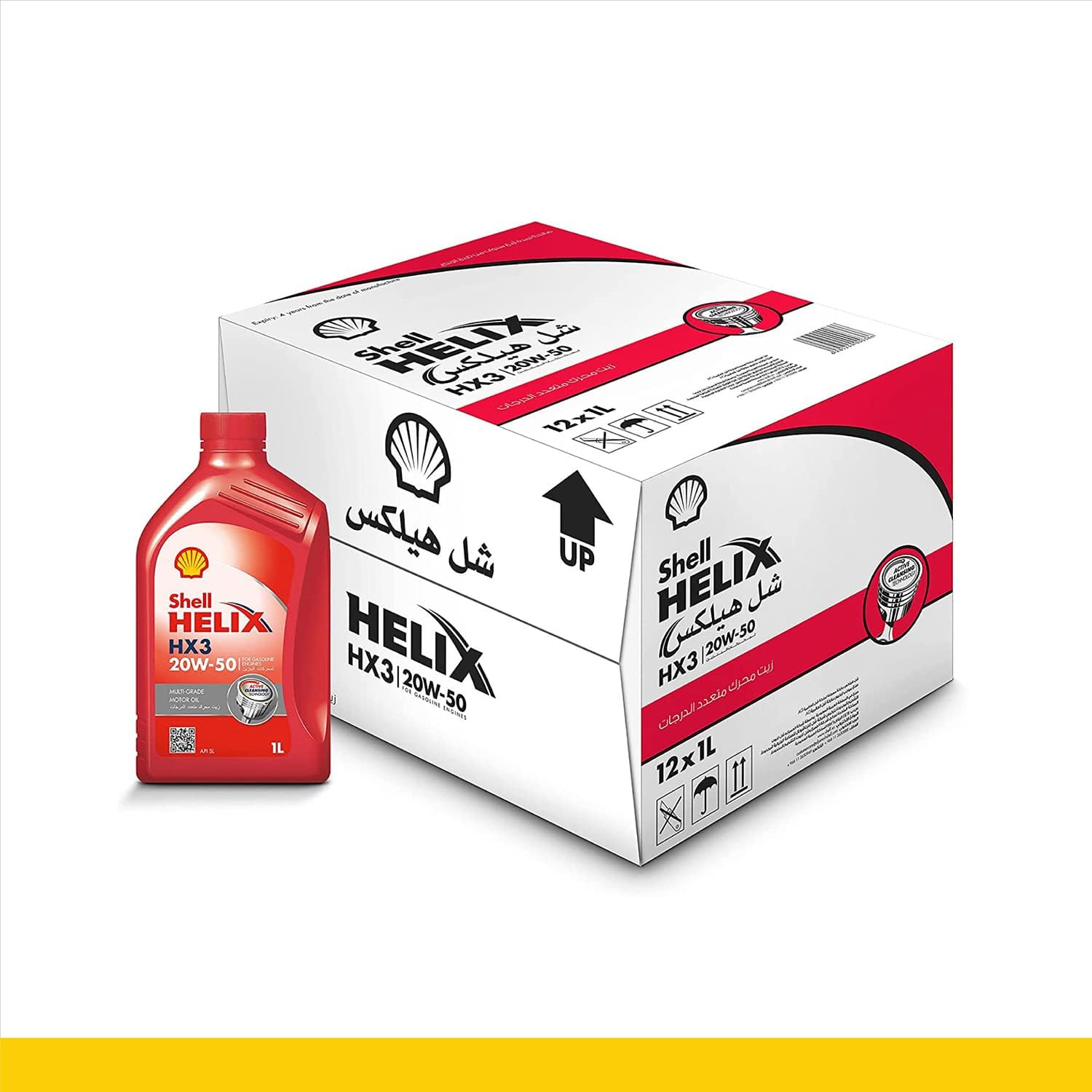 كرتون شل هيلكس HX3 20W - 50 سعة 1 لتر × 12 علبة