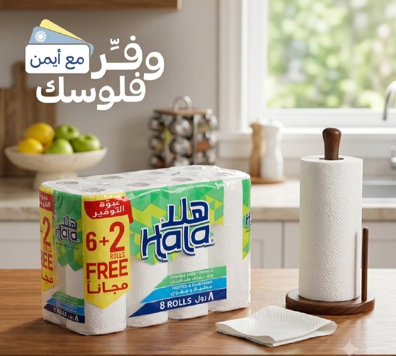 مناديل منزلية من هلا 8 رولات