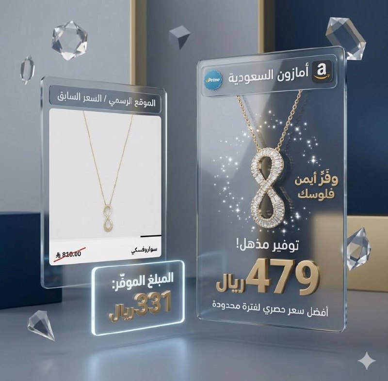 سوارفسكي قلادة انفنتي