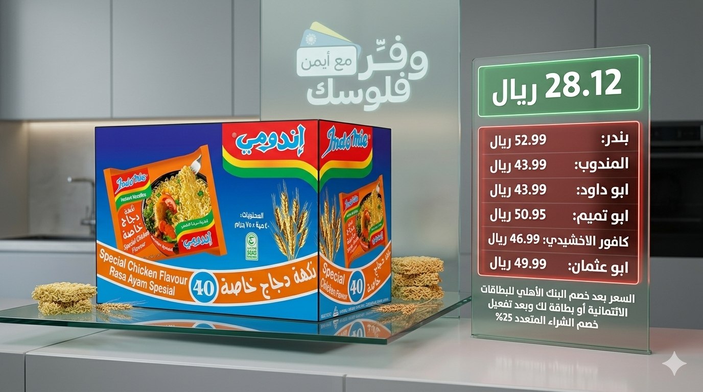 نكهة الدجاج الخاصة من اندومي 40 × 75 جرام