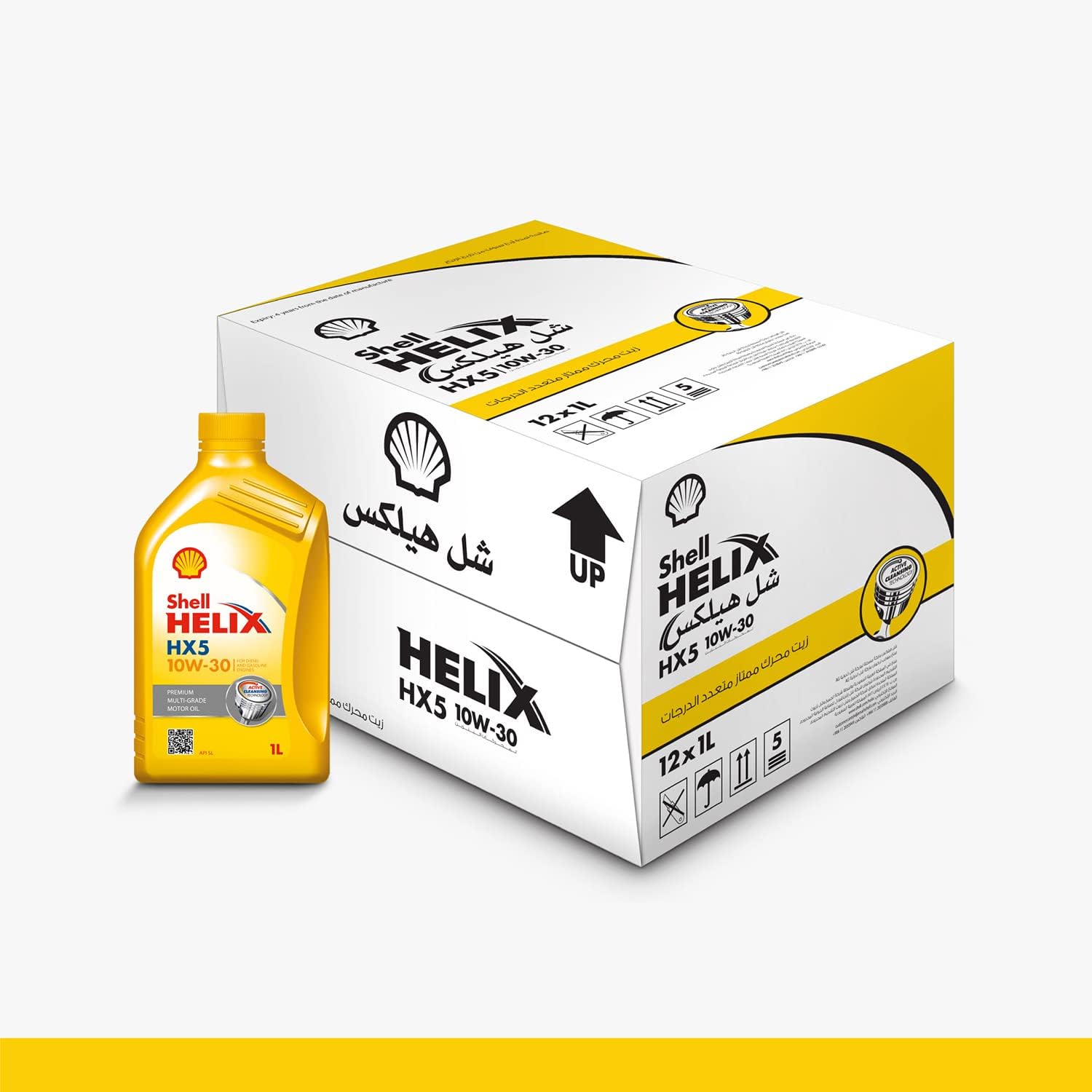 Shell Helix HX5 10W - 30 cartons, 1 liter capacity x 12 boxes