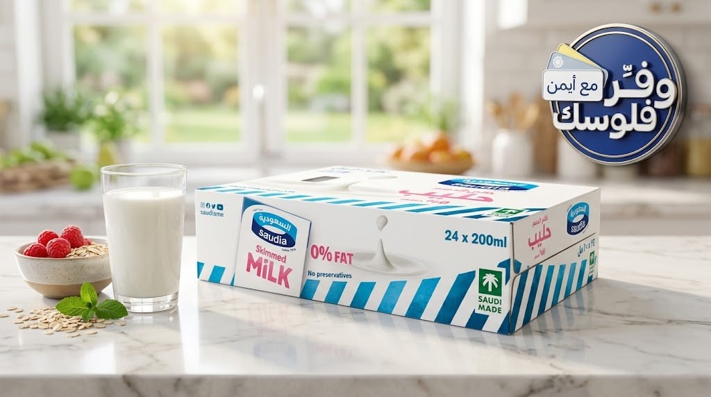 Skimmed milk from Saudi Arabia, 24 packs x 200 ml