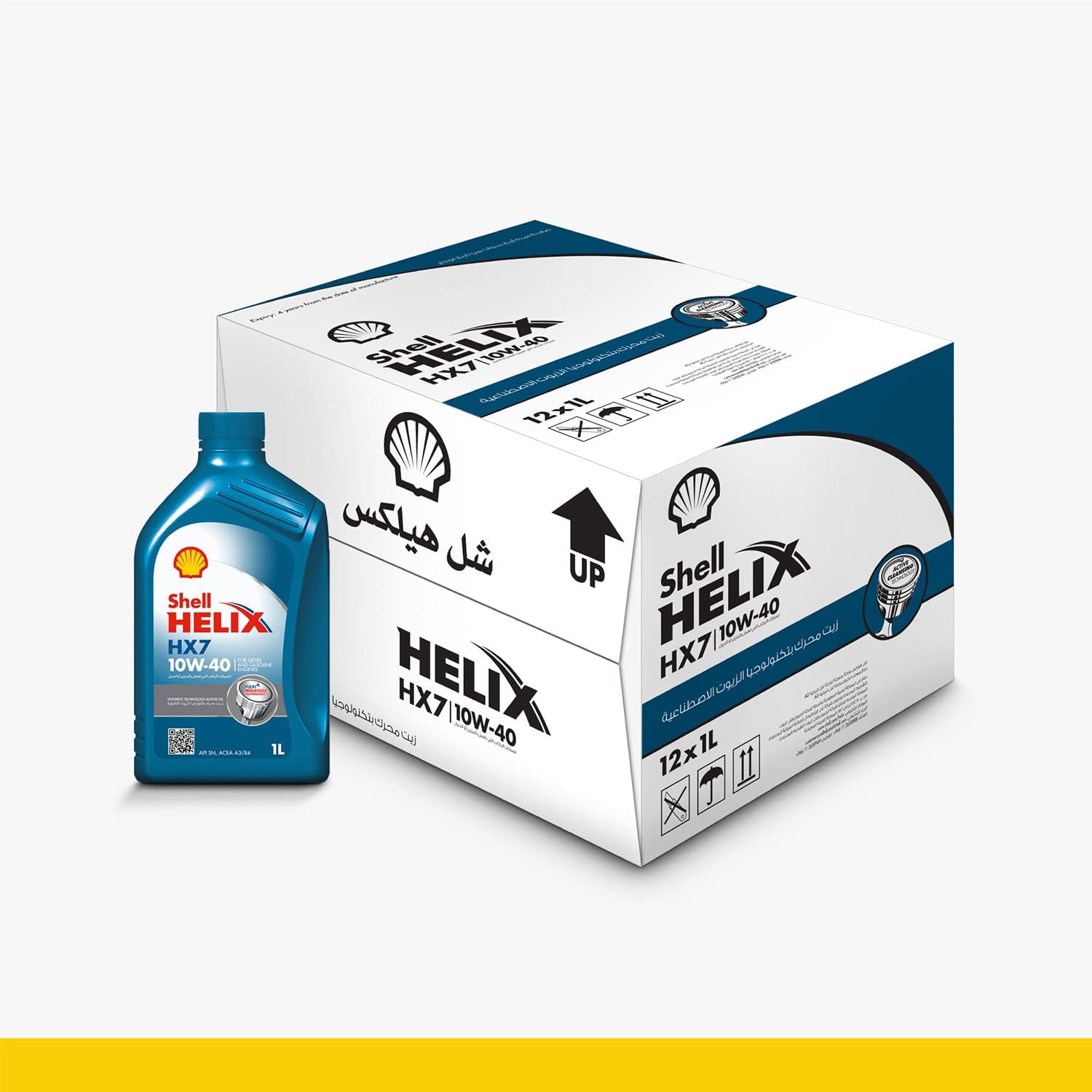 Shell Helix HX7 10W - 40 cartons, 1 liter capacity x 12 boxes