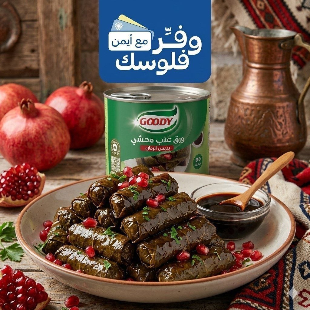 ورق عنب محشي بدبس الرمان من قودي 2 كجم