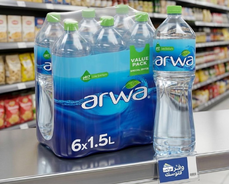 مياه شرب أروى، 6 قطع× 1.5 لتر