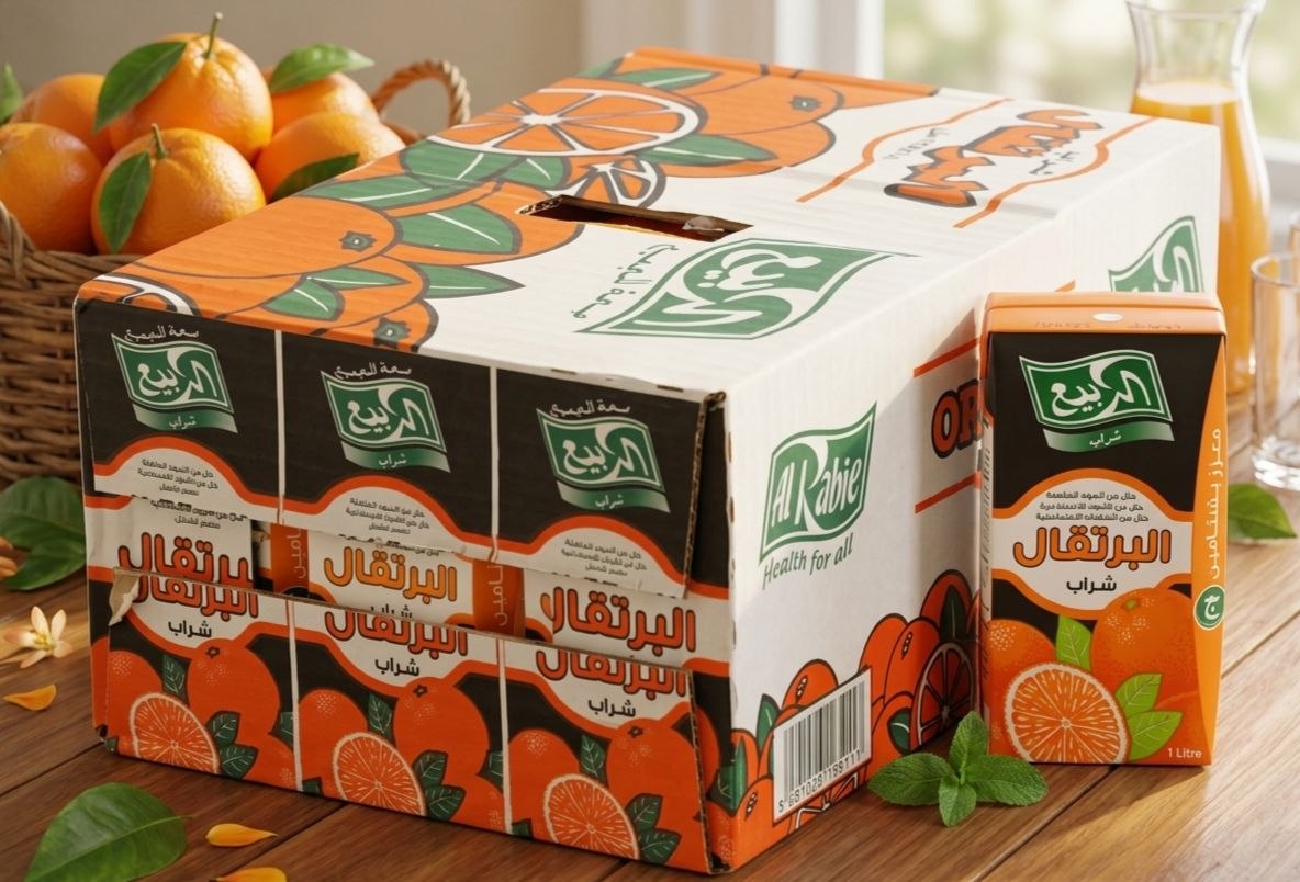 Al Rabie Orange Drink, pack of 18 x 125 ml