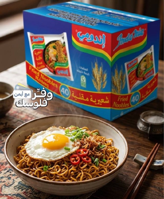كرتون اندومي مقلية  40 × 80 جرام