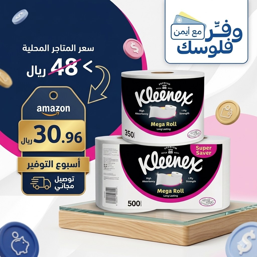 مناديل كلينكس عالية الامتصاص 850 متر