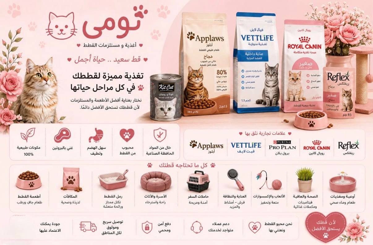 مستلزمات الحيوانات الأليفة من تومي