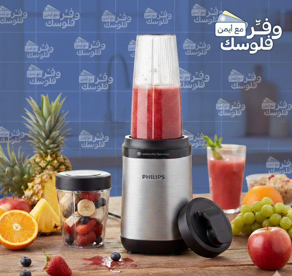 فيليبس خلاط سلسلة 5000 - 800 واط، شفرات بروبليند بلس، تصميم صغير - HR2765/00، أسود