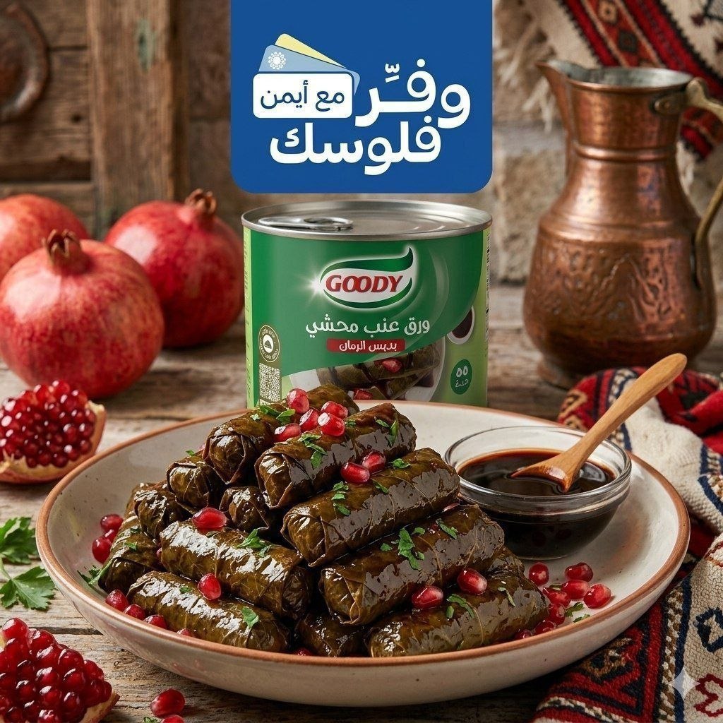 ورق عنب محشي بدبس الرمان من قودي 2 كجم