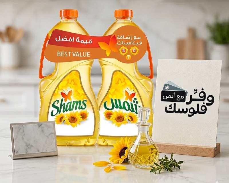 زيت دوار الشمس من شمس 2 × 1.5 لتر