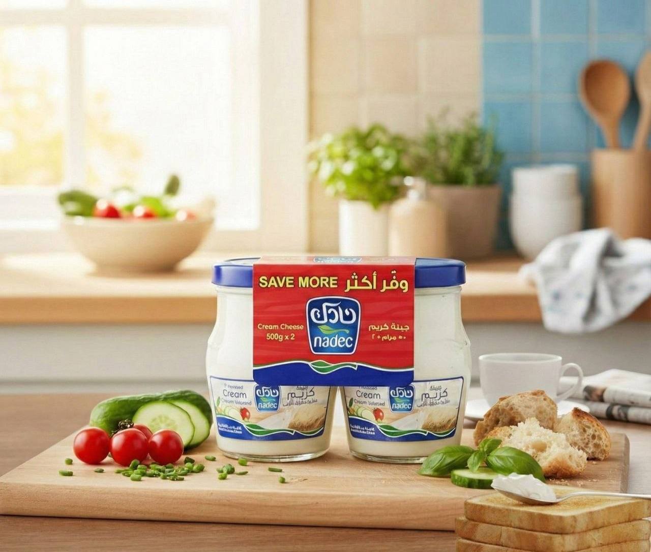 Nadec luxury cream cheese 2 x 500g