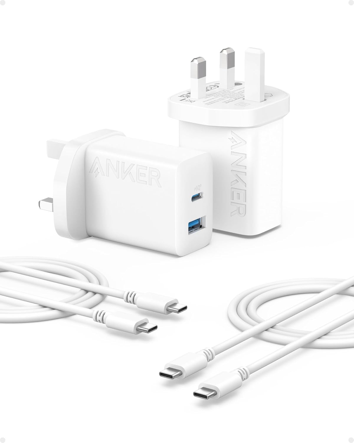 Family offer (2 chargers + 2 USB-C cable), 1.5 meters long from Anker