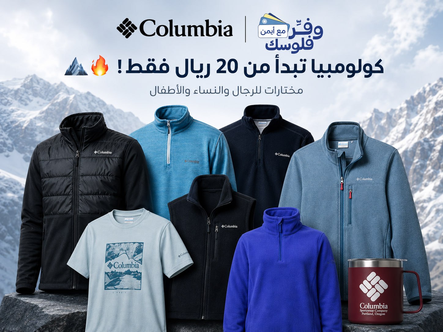 كوب Camp بتقنية العزل، 443 مل من Columbia