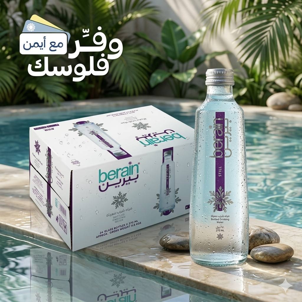 مياه شرب بيرين زجاج 24 × 270 مل