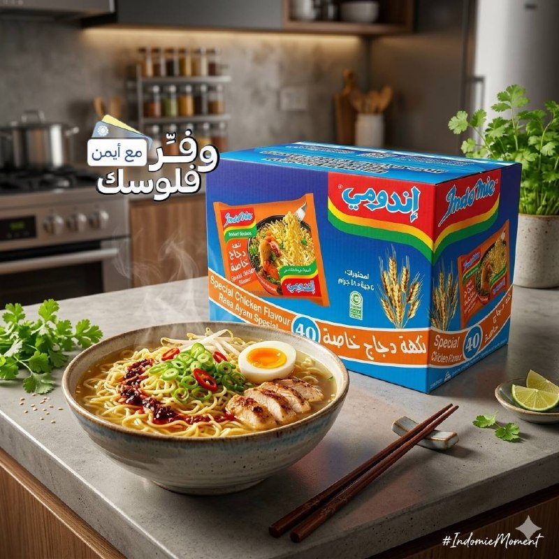 Indomie instant noodles with chicken flavor, 40 pieces x 75 grams