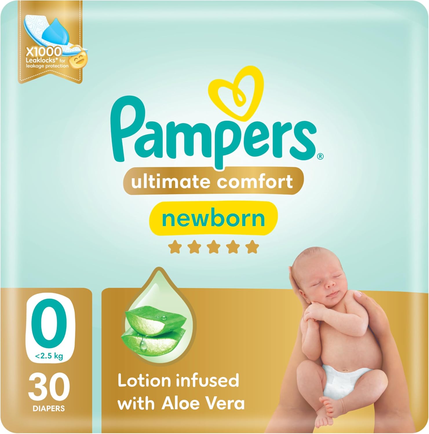 Pampers diapers, size 0 - 30 pieces