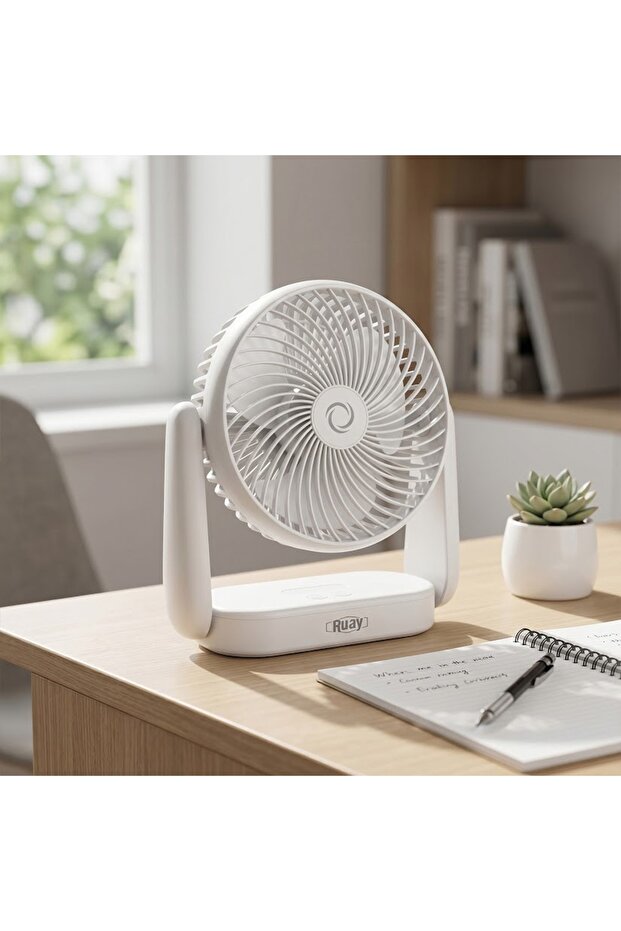 Primo Plus Desktop Fan with Charge