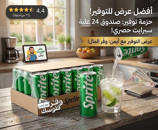 مشروب غازي عادي سبرايت بنكهة الليمون 355 مل عبوة من 24 قطعة