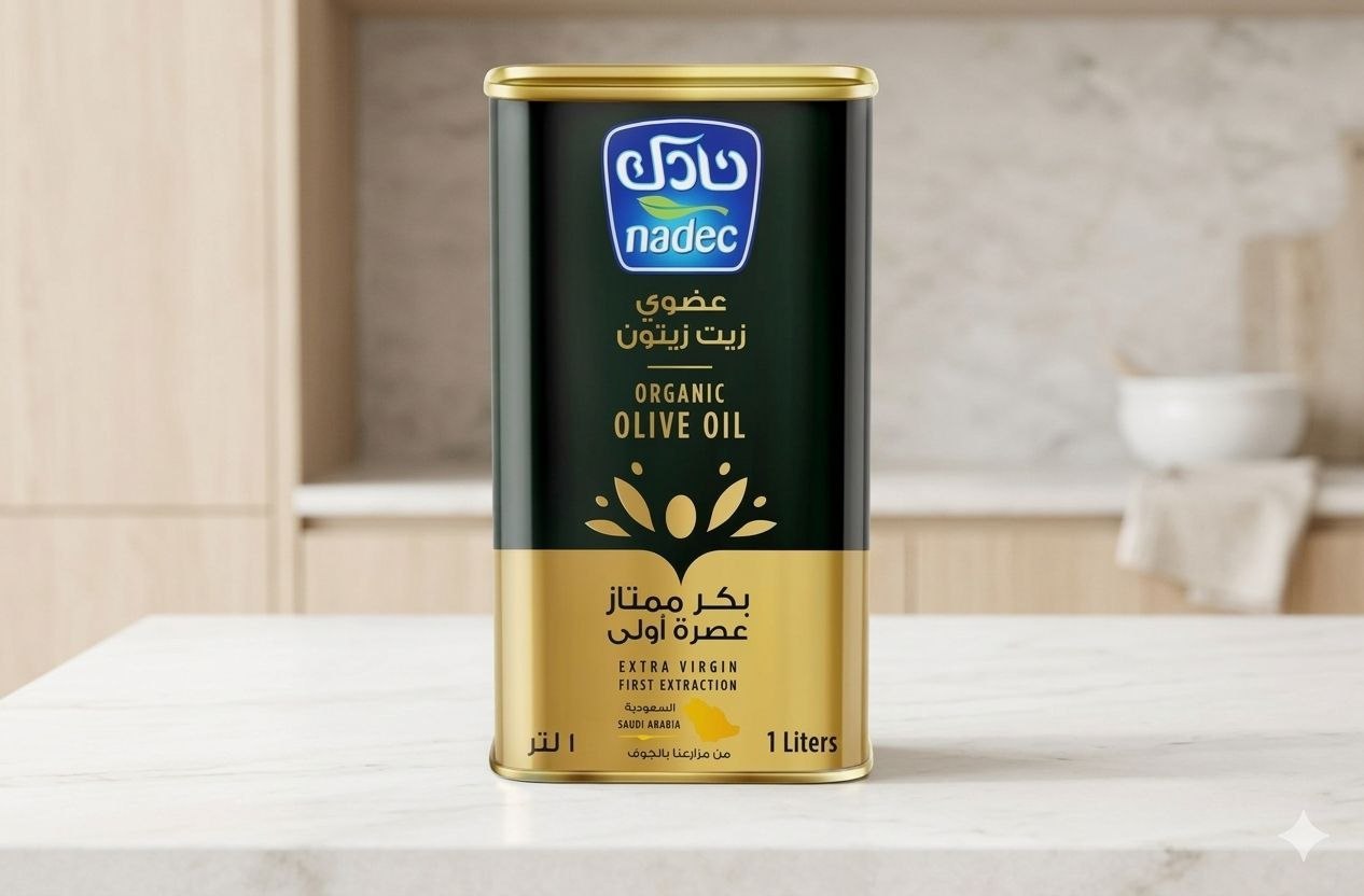 زيت زيتون بكر عضوي من نادك، سعة 1 لتر