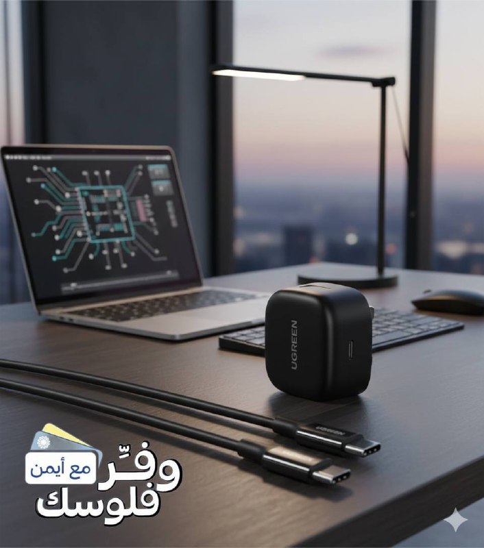 مجموعة شاحن من يوجرين 25 واط مع كابل بطول 2 متر