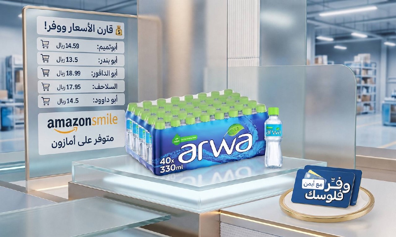 مياه شرب معبأة من أروى عبوة من 40 قطعة × 330 مل
