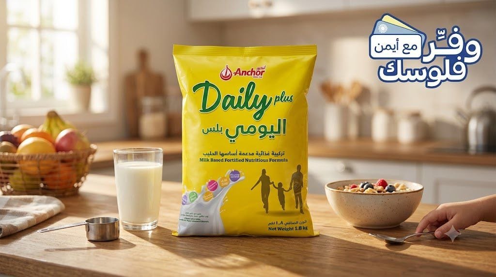 عبوة حليب ديلي بلس من انكور 1.8 كجم