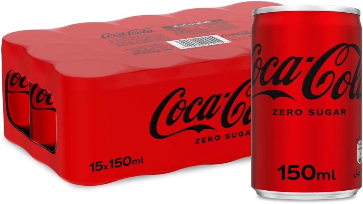 Coca-Cola without sugar, cola flavor, 15 cans x 150 ml