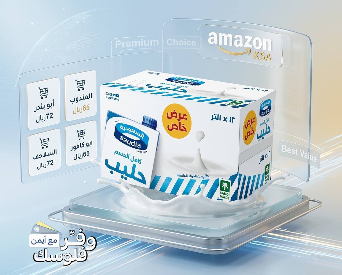حليب كامل الدسم 12 × 1 لتر