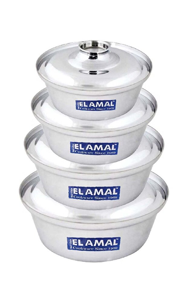 Set of 4 aluminum pots