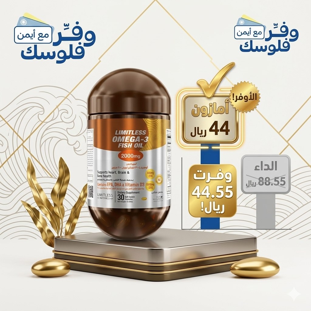 زيت السمك اوميجا 3 مع فيتامين D3