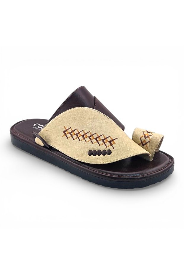 Dark Brown and Beige Slippers from Light Step