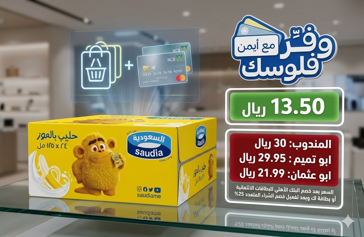 حليب بالموز من السعودية - 24 قطعة × 125 مل