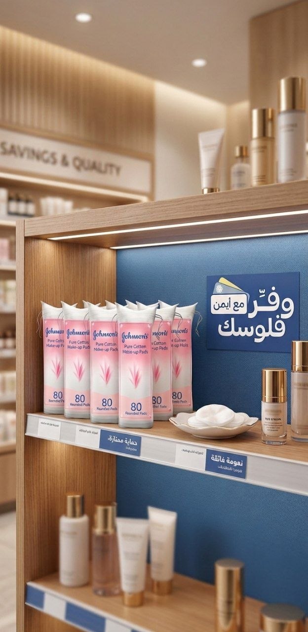 وسادات ازالة المكياج من جونسون اند جونسون، 80 قطعة، 6+3 مجانا